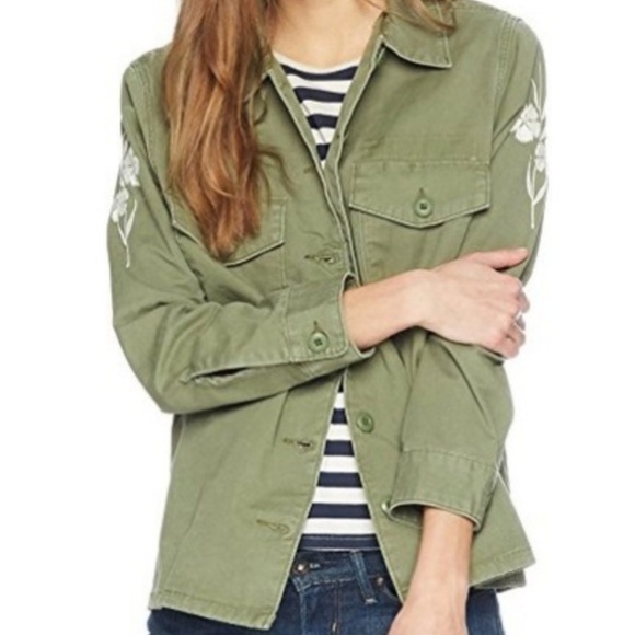 levi's floral embroidered jacket